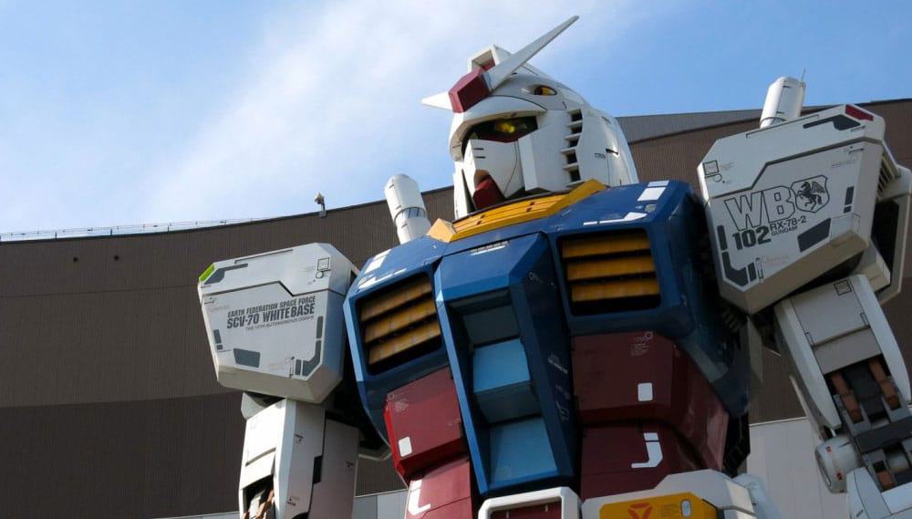 Giant 60-foot Gundam robot takes its first steps
