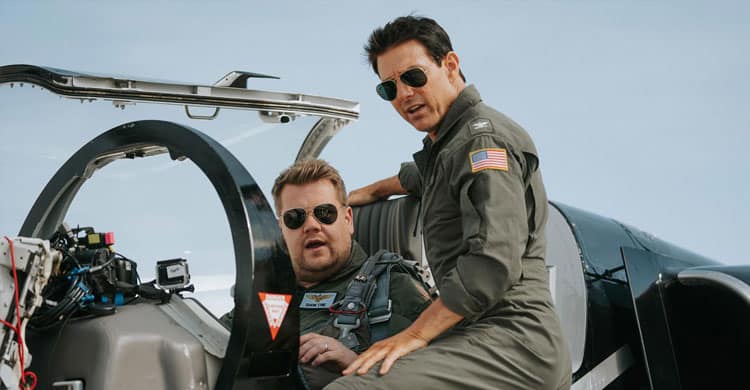 Tom Cruise Gives James Corden A Top Gun Experience In A Fighter Jet